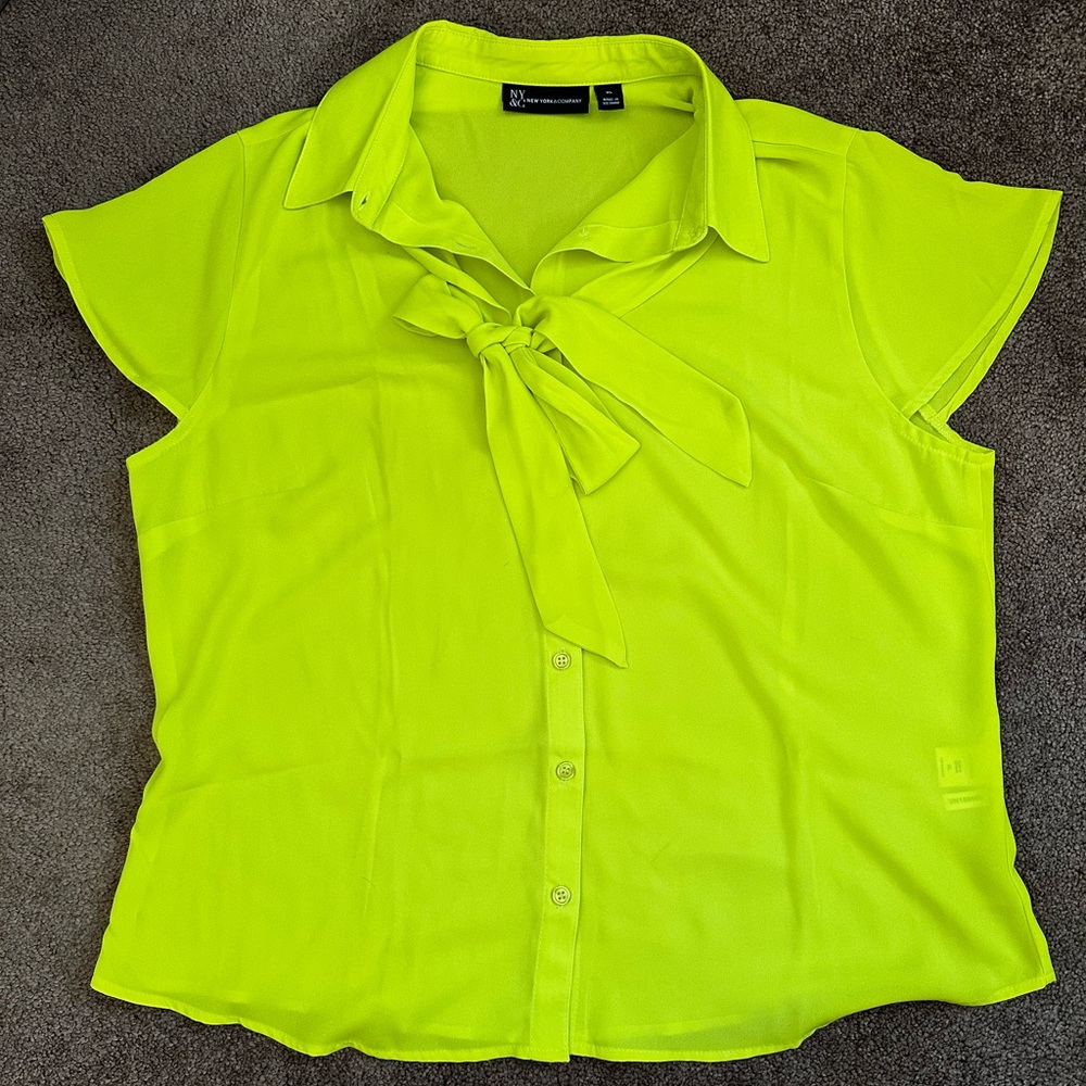 NWOT - New York & Co - Yellow Blouse Size XL